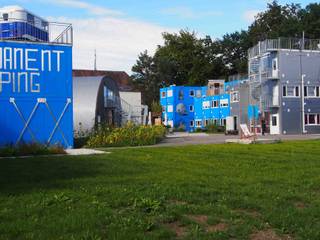 Container Uni – So viel Garage war nie!, quartier vier Architekten Landschaftsarchitekten quartier vier Architekten Landschaftsarchitekten Bedrijfsruimten