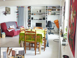 réhabilitation dun appartement du XVIIIe siècle à Dinan, elen esnault elen esnault Classic style living room