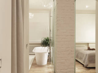 квартира на Новинском бульваре, Double Room Double Room Scandinavian style bathroom