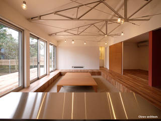 夏の家, krew Architects.inc krew Architects.inc Phòng khách