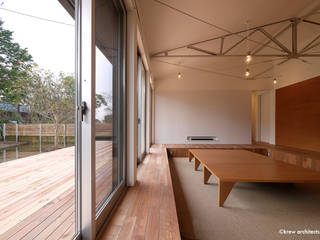 夏の家, krew Architects.inc krew Architects.inc Modern living room