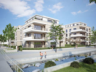 Belsenpark, Düsseldorf, Planquadrat Elfers Geskes Krämer PartGmbB Planquadrat Elfers Geskes Krämer PartGmbB 現代房屋設計點子、靈感 & 圖片