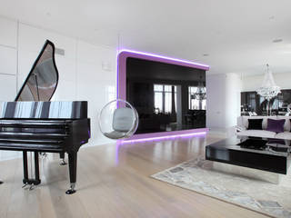 Salas de estar ecléticas por Студия Максима Рубцова. Eclético