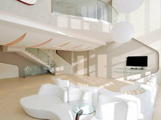 Salas de estar minimalistas por Студия Максима Рубцова. Minimalista