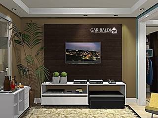 Apartamento de um jovem casal , Garibaldi - Arquitetura . Interiores Garibaldi - Arquitetura . Interiores Phòng khách