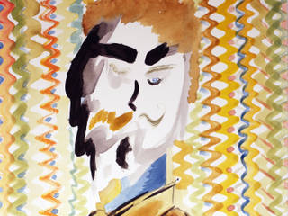 Blue eyed Man - Watercolor Portrait , Liamvasik Ltd. - Online ArtWorks Gallery Liamvasik Ltd. - Online ArtWorks Gallery その他のスペース