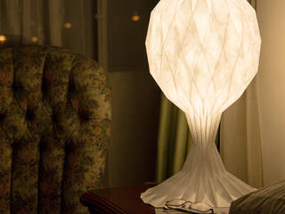 白SHIRO table lamp, metrocuadro-design metrocuadro-design Kamar Tidur Minimalis Lighting