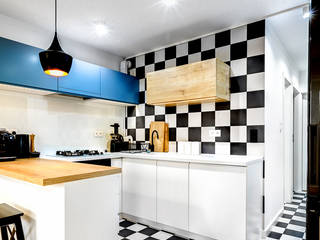 Retro Warszawa, COCO Pracownia projektowania wnętrz COCO Pracownia projektowania wnętrz Modern kitchen