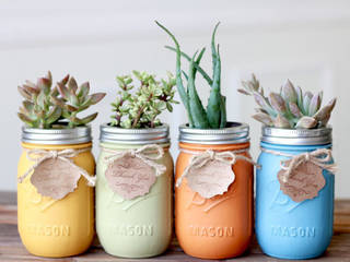 Mason Jars: de meest populaire glazen potten uit Amerika om o.a. uit te drinken en te eten!, Mason Jar Kitchen Mason Jar Kitchen Jardim interior Paisagismo de interior