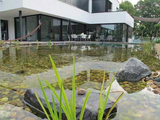 Design Bio Pool, Nagelschmitz Garten- und Landschaftsgestaltung GmbH Nagelschmitz Garten- und Landschaftsgestaltung GmbH 모던스타일 정원