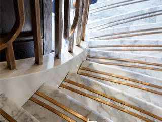 Stone Staircase - Southampton Street Apartment Development, Bisca Staircases Bisca Staircases 經典風格的走廊，走廊和樓梯