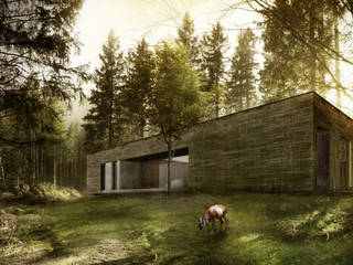 Dom w lesie, 081 architekci 081 architekci Casas de estilo minimalista