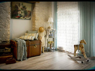 Ferme Loiret, Maurine Tric Maurine Tric Rustic style bedroom