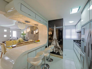 Apartamento Indaiatuba, Designer de Interiores e Paisagista Iara Kílaris Designer de Interiores e Paisagista Iara Kílaris Modern style kitchen