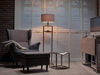 GIGANTO Copper Floor Lamp homify ห้องนั่งเล่น ไฟห้องนั่งเล่น