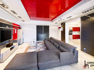 Квартира для современной семьи , Samarina projects Samarina projects Minimalist living room