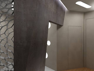 VV2, (DZ)M Интеллектуальный Дизайн (DZ)M Интеллектуальный Дизайн Minimalist corridor, hallway & stairs