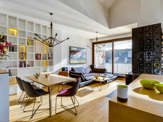 Apartment w Libertowie pod Krakowem Biuro Projektowe Pióro Minimalistyczny salon