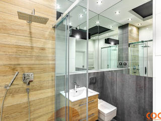 Bliźniacze lustrzane łazienki, COCO Pracownia projektowania wnętrz COCO Pracownia projektowania wnętrz Minimalist style bathroom