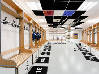 Eishockey Kabine Jungadler Mannheim - Mannheim - Deutschland, fifty fifty design fifty fifty design Commercial spaces