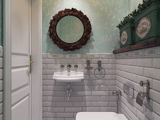 Guest WC, Your royal design Your royal design カントリースタイルの お風呂・バスルーム