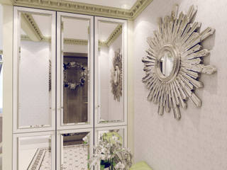 Атмосфера весны в однокомнатной квартире, Volkovs studio Volkovs studio Classic style corridor, hallway and stairs