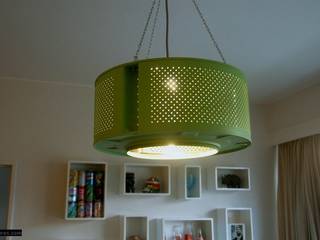 Lampa wisząca z bębna pralkowego, Palletideas Palletideas Living room