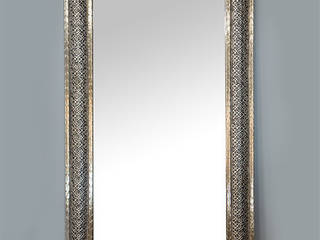 Moroccan White Metal Etched Mirror Moroccan Bazaar Mediterrane Ankleidezimmer Spiegel