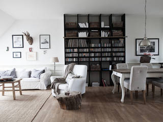 Apartament na Kabatach, Studio Inaczej Studio Inaczej Scandinavian style living room