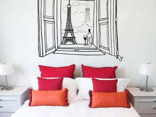 Vinilo decorativo Ventana París Chispum Paredes y pisos de estilo moderno Decoración para la pared