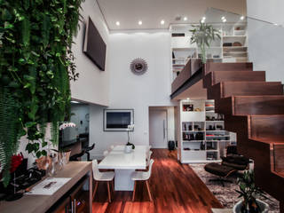 Apartamento Campo Belo, SP Estudio SP Estudio モダンデザインの ダイニング