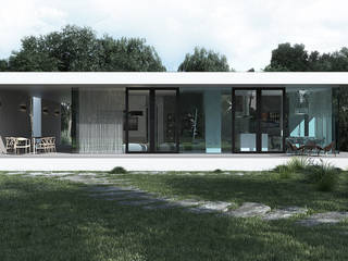 Prefabricated House, ALEXANDER ZHIDKOV ARCHITECT ALEXANDER ZHIDKOV ARCHITECT Minimalist houses