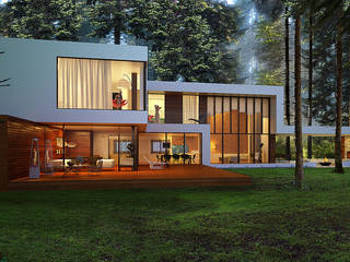 Дом в поселке Брюховичи, ALEXANDER ZHIDKOV ARCHITECT ALEXANDER ZHIDKOV ARCHITECT Minimalist house