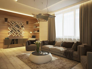 Квартира в современном минимализме, Polovets design studio Polovets design studio Minimalist living room