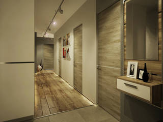 Квартира в современном минимализме, Polovets design studio Polovets design studio Hiên, sân thượng phong cách tối giản