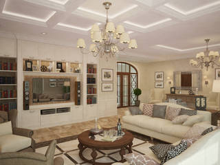 Интерьер особняка в американском стиле, studio forma studio forma Colonial style living room
