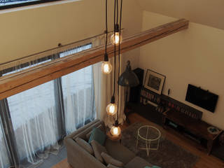 dom 150m2, Projekt Kolektyw Sp. z o.o. Projekt Kolektyw Sp. z o.o. Rustic style living room