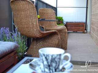 taras, Studio Modelowania Przestrzeni Studio Modelowania Przestrzeni Moderner Balkon, Veranda & Terrasse