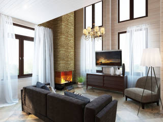 Оттенок Скандинавии, Студия интерьера "SENSE" Студия интерьера 'SENSE' Scandinavian style living room