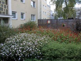 GÄRTNERISCH AUFGEWERTETE 60ER-JAHRE WOHNANLAGE, Ullsteinstraße, Berlin-Tempelhof, Büro Christian Meyer Büro Christian Meyer Jardines modernos