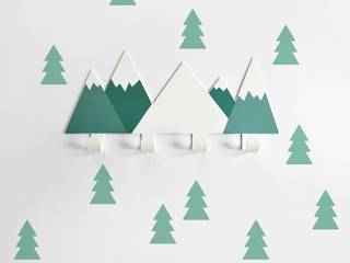 Tresxics Mountain Shelf & Fir Trees - Green, Lullabuy Limited Lullabuy Limited Modern living room