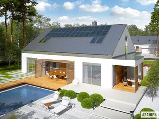 Projekt domu Magnus G2 ENERGO PLUS , Pracownia Projektowa ARCHIPELAG Pracownia Projektowa ARCHIPELAG Modern houses