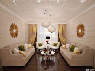 Дизайн интерьера 2-х комнатной квартиры , GM-interior GM-interior Phòng khách phong cách kinh điển