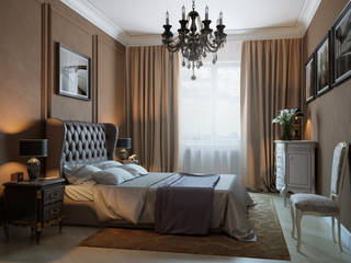 Bedroom, 3d artist, 3d visualizer 3d artist, 3d visualizer Classic style bedroom