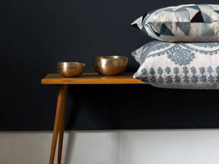 Harlequin Linen Cushion (Grey) and Medina Cushion (Pewter) Niki Jones Classic style corridor, hallway and stairs Accessories & decoration