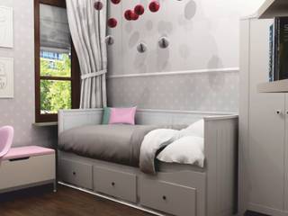 Pokój dziewczynki ( 3 wersje kolorystyczne), Artenova Design Artenova Design Modern Çocuk Odası