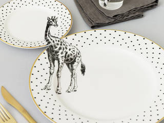 Giraffe Plate Set, Yvonne Ellen Yvonne Ellen オリジナルデザインの ダイニング