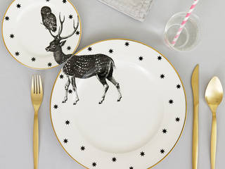 Stag Plate Set, Yvonne Ellen Yvonne Ellen オリジナルデザインの ダイニング