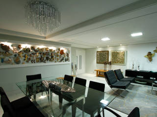 Sala estar/jantar dos anjos, Celia Beatriz Arquitetura Celia Beatriz Arquitetura Dining room