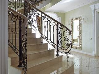 Дом на Новорижском шоссе, ODEL ODEL Коридор, прихожая и лестница в классическом стиле Мрамор